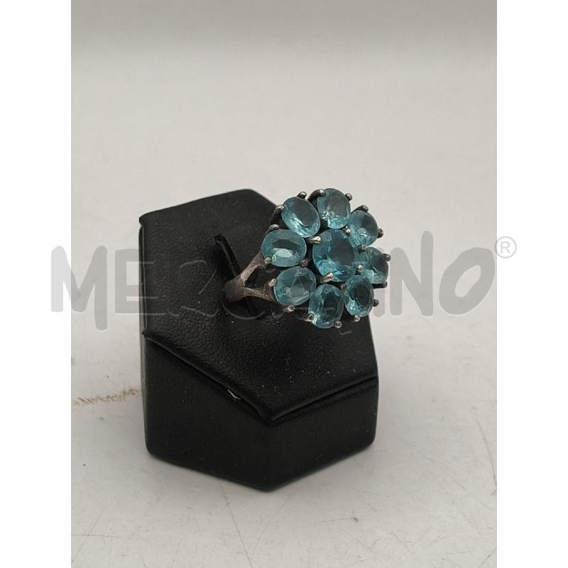 ANELLO D FUSION FIORE PIETRE CEL  | Mercatino dell'Usato Roma talenti 1