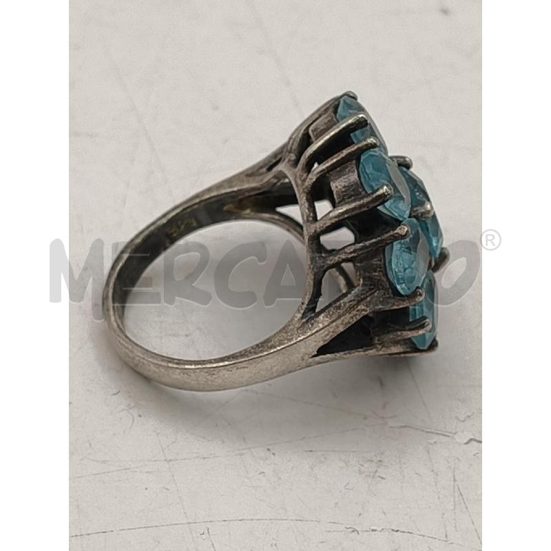 ANELLO D FUSION FIORE PIETRE CEL  | Mercatino dell'Usato Roma talenti 2