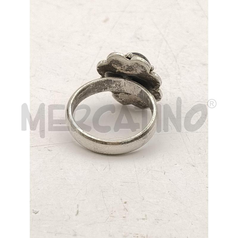 ANELLO D FUSION FIORE PUNTINATO  PIETRA BLU  | Mercatino dell'Usato Roma talenti 3