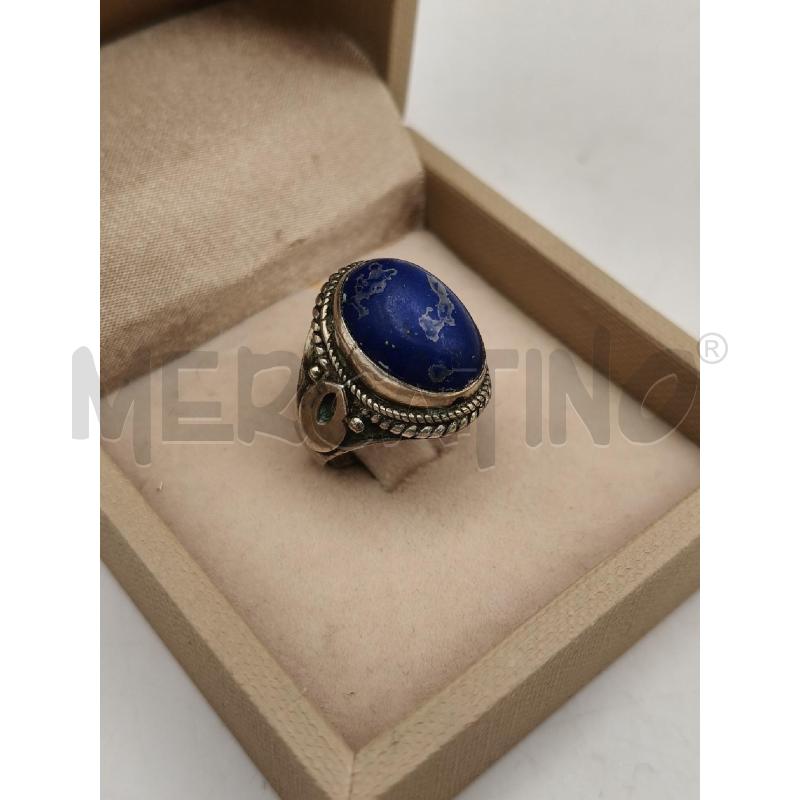 ANELLO D FUSION OVALE BLU CORNICE TORCHON  | Mercatino dell'Usato Roma talenti 1