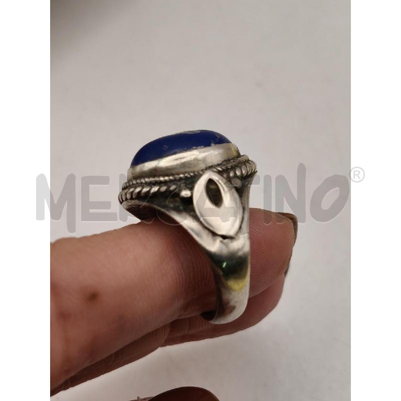 ANELLO D FUSION OVALE BLU CORNICE TORCHON  | Mercatino dell'Usato Roma talenti 4