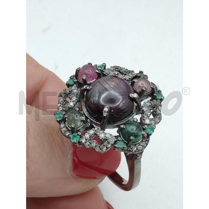 ANELLO D FUSION RUB STELLATO CABOCHON RUB SMER DIAM  | Mercatino dell'Usato Roma talenti 2