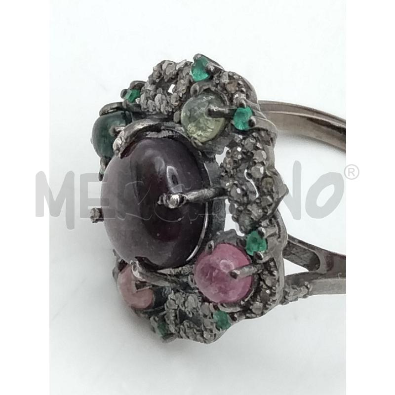 ANELLO D FUSION RUB STELLATO CABOCHON RUB SMER DIAM  | Mercatino dell'Usato Roma talenti 3