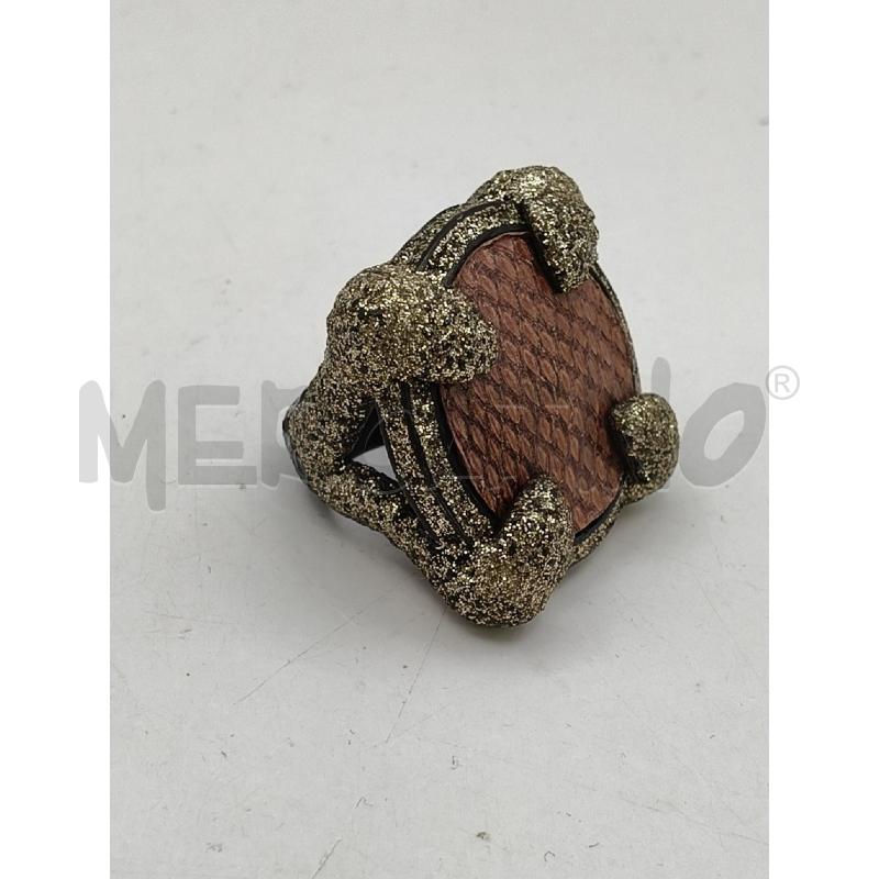 ANELLO D KMO PARIS MAXI SQUARE PUNTINATO ORO  | Mercatino dell'Usato Roma talenti 1