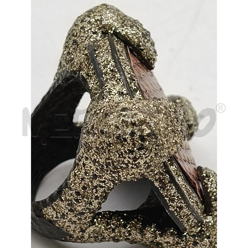 ANELLO D KMO PARIS MAXI SQUARE PUNTINATO ORO  | Mercatino dell'Usato Roma talenti 4