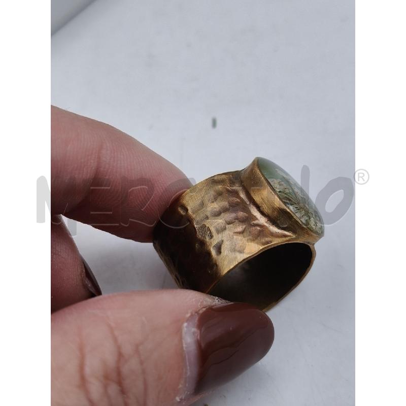 ANELLO D NATASCIA MAIORANO FASCIA ACC DOR MARTELLATA CON FIORE RESINA | Mercatino dell'Usato Roma talenti 2
