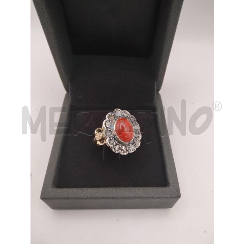 ANELLO LIBERTY MARGHERITA ROSETTE DIAM CORALLO GIAPPONESE | Mercatino dell'Usato Roma talenti 1
