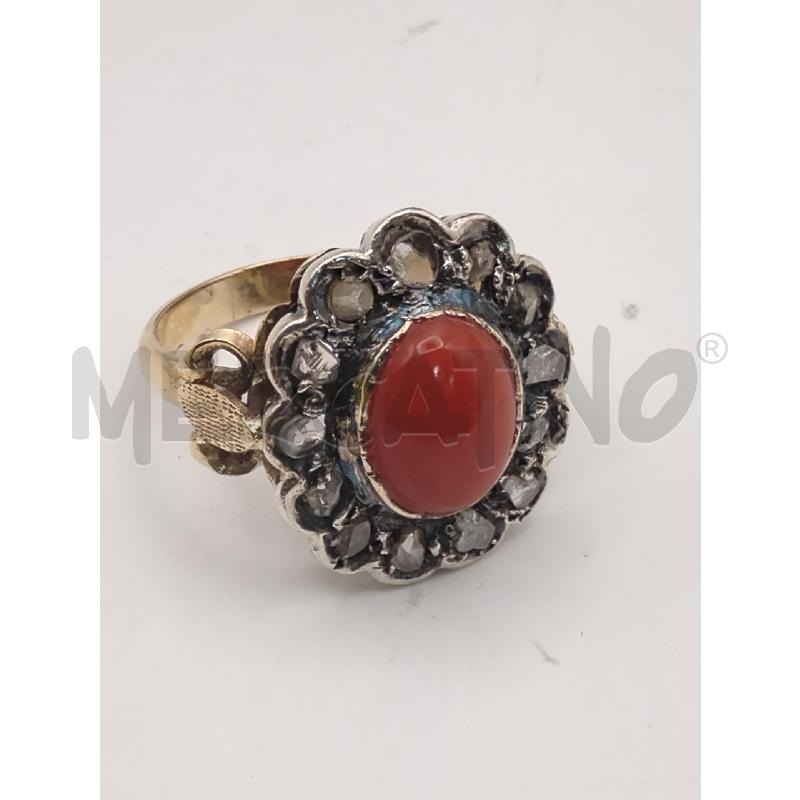 ANELLO LIBERTY MARGHERITA ROSETTE DIAM CORALLO GIAPPONESE | Mercatino dell'Usato Roma talenti 2