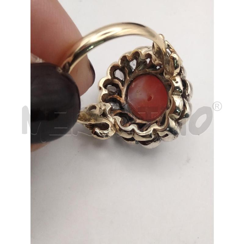 ANELLO LIBERTY MARGHERITA ROSETTE DIAM CORALLO GIAPPONESE | Mercatino dell'Usato Roma talenti 4