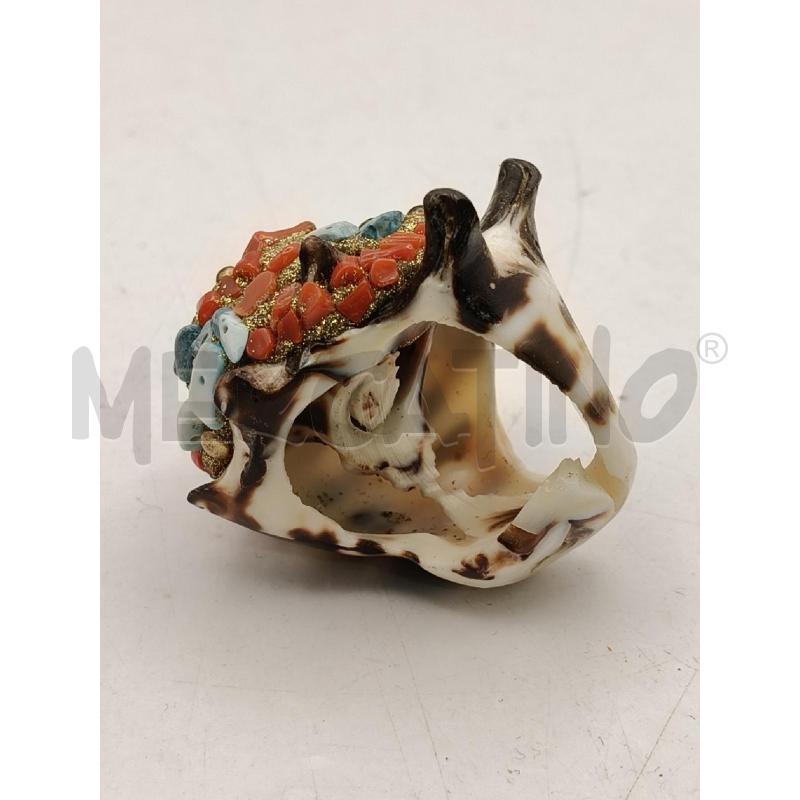 ANELLO MAXI CONCHIGLIA SCAGLIETTE COR TIURCH GLITTER ORO  | Mercatino dell'Usato Roma talenti 3