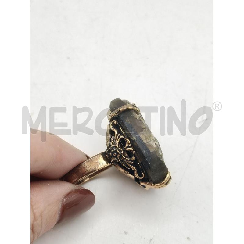 ANELLO MM FIRENZE BRUNITO RICCIOLI PIETRA GEZZA RAGNO | Mercatino dell'Usato Roma talenti 2