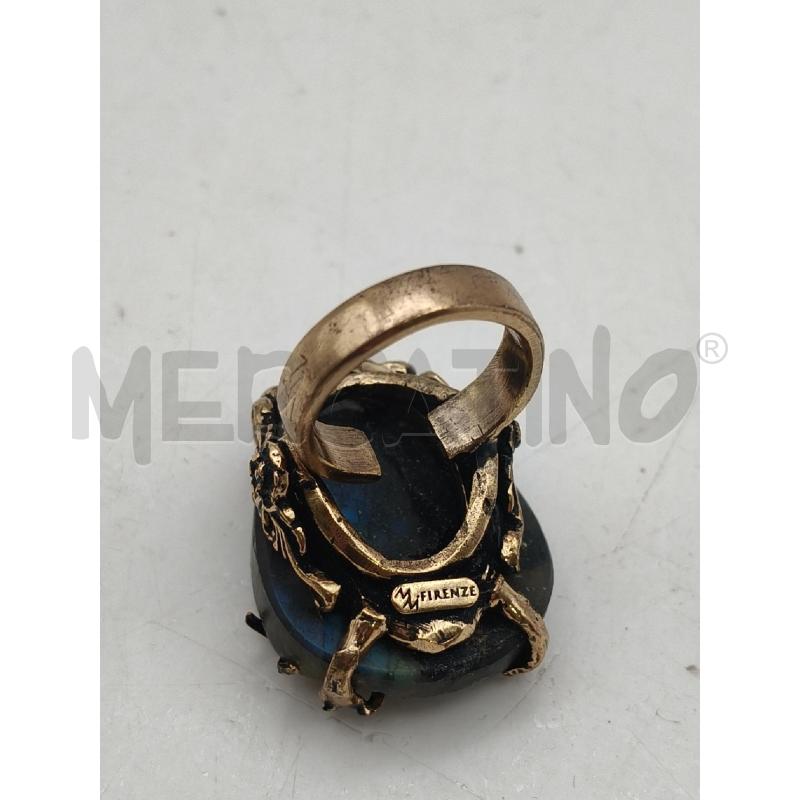ANELLO MM FIRENZE BRUNITO RICCIOLI PIETRA GEZZA RAGNO | Mercatino dell'Usato Roma talenti 3