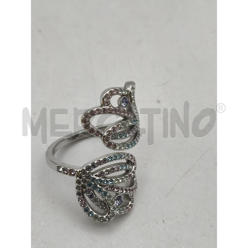 ANELLO SWAROVSKI CONTRARIE FOGLIE PAVE PASTELLO  | Mercatino dell'Usato Roma talenti 3