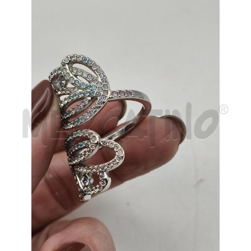 ANELLO SWAROVSKI CONTRARIE FOGLIE PAVE PASTELLO  | Mercatino dell'Usato Roma talenti 4