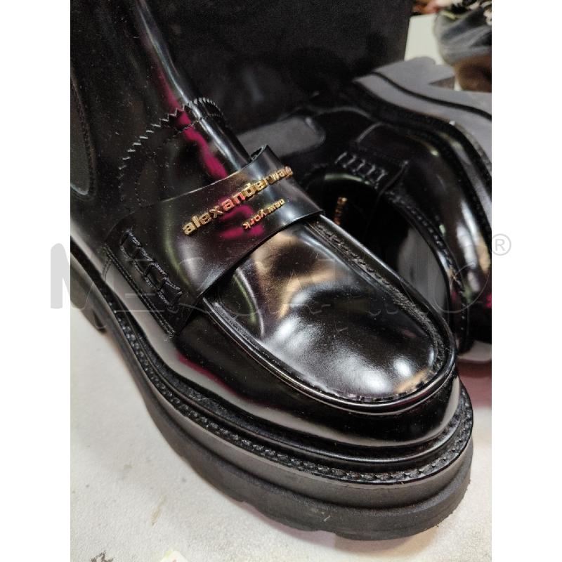 ANFIBI PLATFORM ALEXANDER WANG NERO VERNICE LOGO DORATO | Mercatino dell'Usato Roma talenti 2