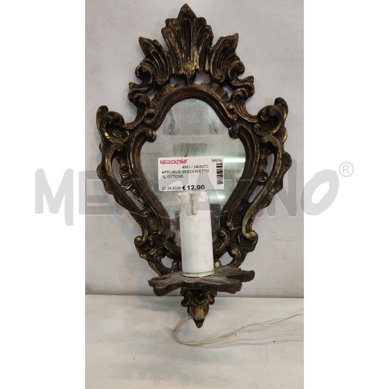 APPLIQUE SPECCHIETTO 1L OTTONE | Mercatino dell'Usato Roma talenti 1