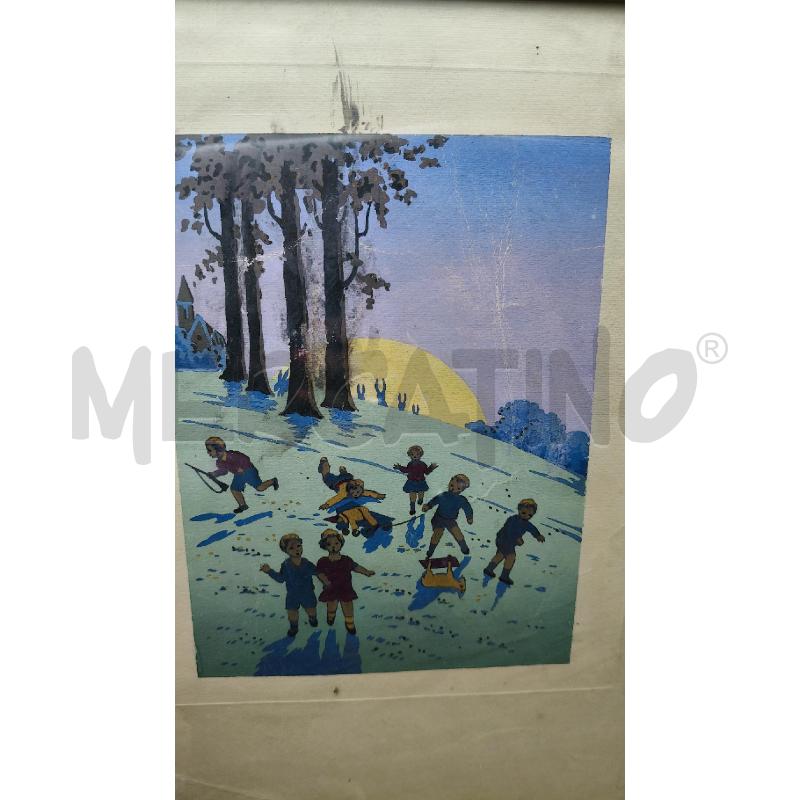 AQUERELLO BAMBINI SOGG BELLICO ART NOUVEAU | Mercatino dell'Usato Roma talenti 3