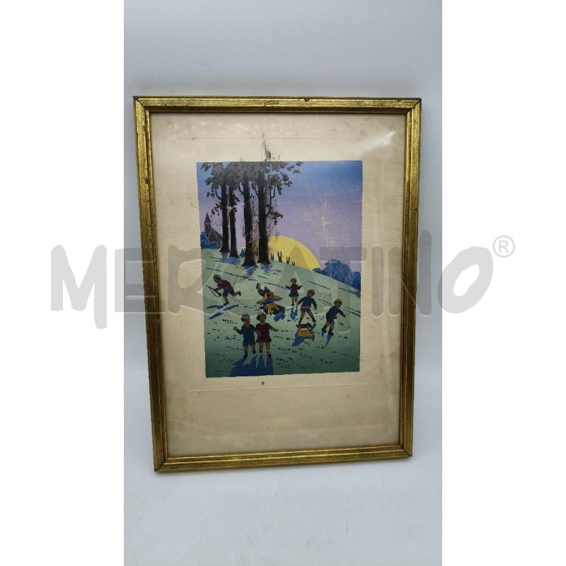 AQUERELLO BAMBINI SOGG BELLICO ART NOUVEAU | Mercatino dell'Usato Roma talenti 4