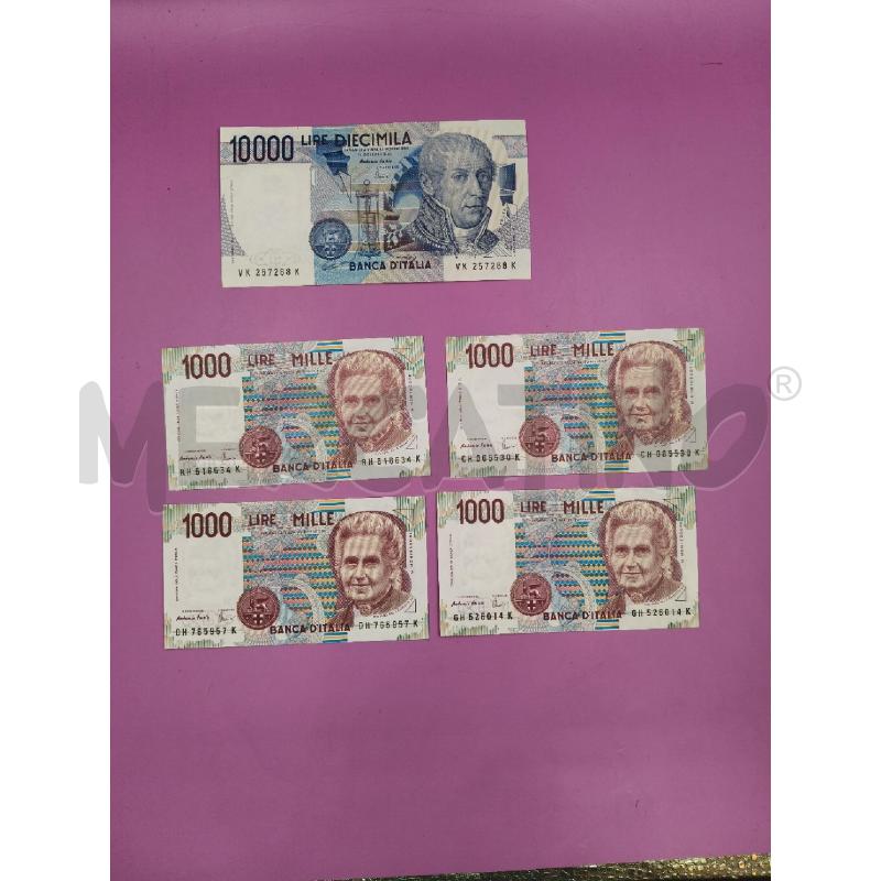 BANCONOTA 10 000 LIRE 1984 + 3 DA 1000 1990 | Mercatino dell'Usato Roma talenti 3
