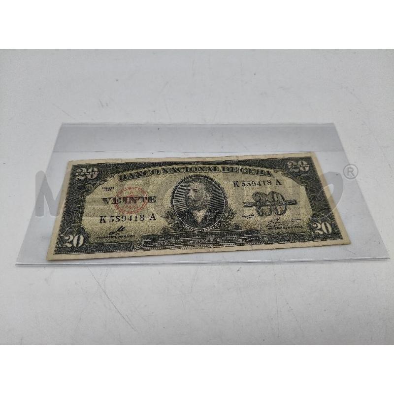 BANCONOTA 20 PESOS CUBA 1960 | Mercatino dell'Usato Roma talenti 1