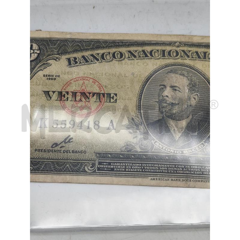 BANCONOTA 20 PESOS CUBA 1960 | Mercatino dell'Usato Roma talenti 3