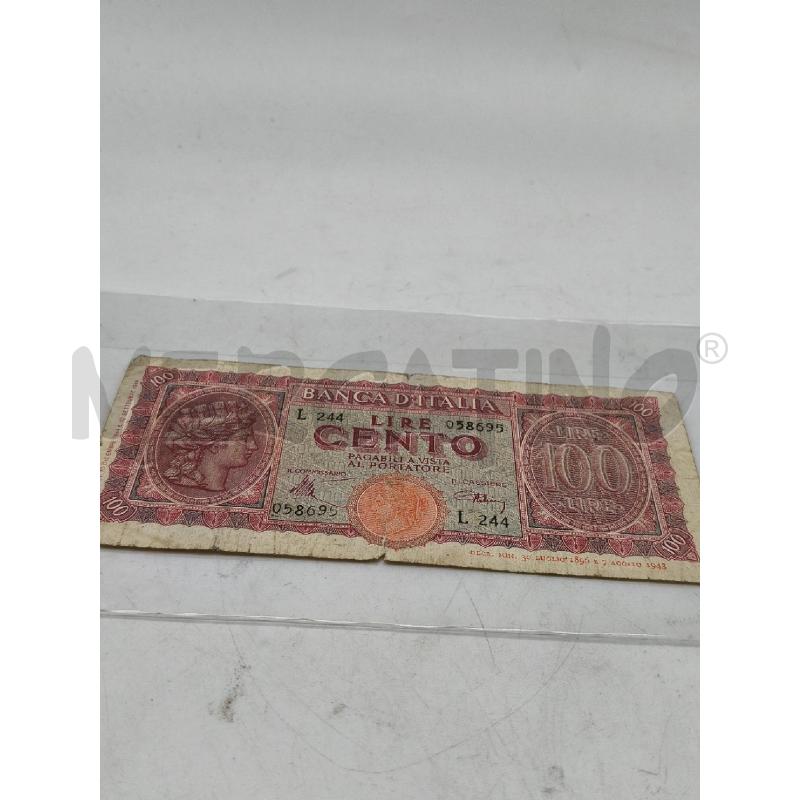 BANCONOTA CENTO LIRE 1944 | Mercatino dell'Usato Roma talenti 3
