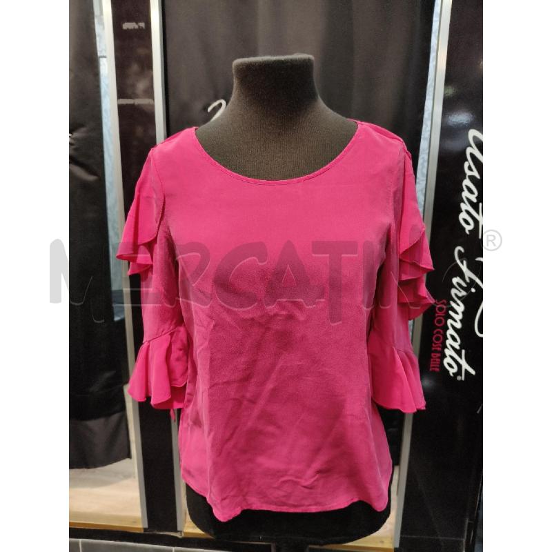 BLUSA SETA PINKO MAGENTA MAN VOLANT | Mercatino dell'Usato Roma talenti 1