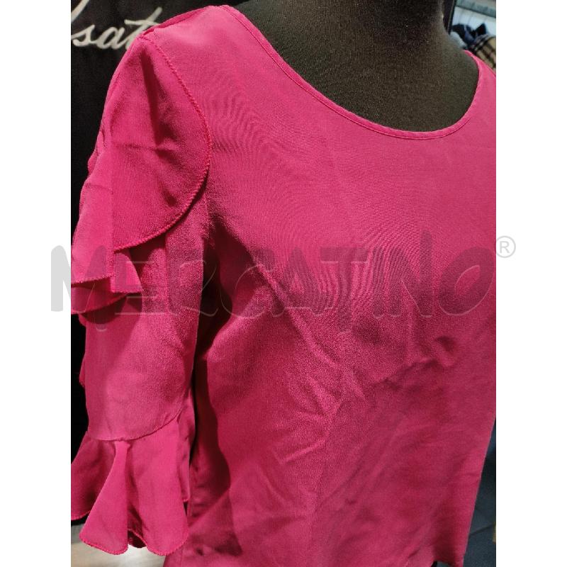 BLUSA SETA PINKO MAGENTA MAN VOLANT | Mercatino dell'Usato Roma talenti 2