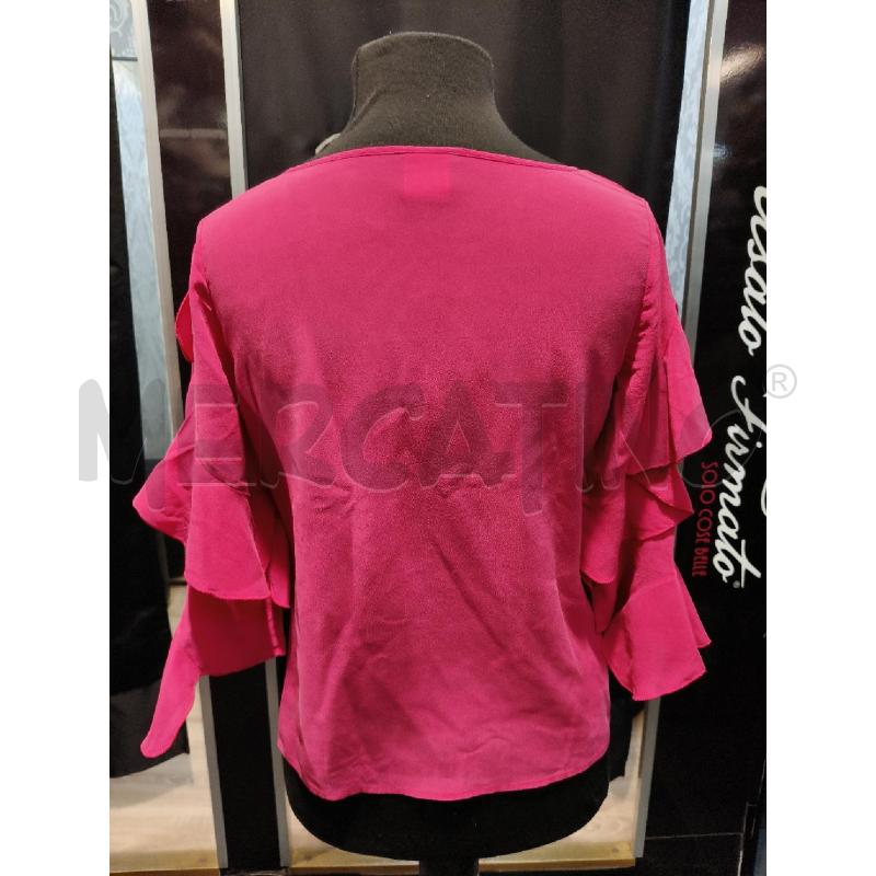 BLUSA SETA PINKO MAGENTA MAN VOLANT | Mercatino dell'Usato Roma talenti 3