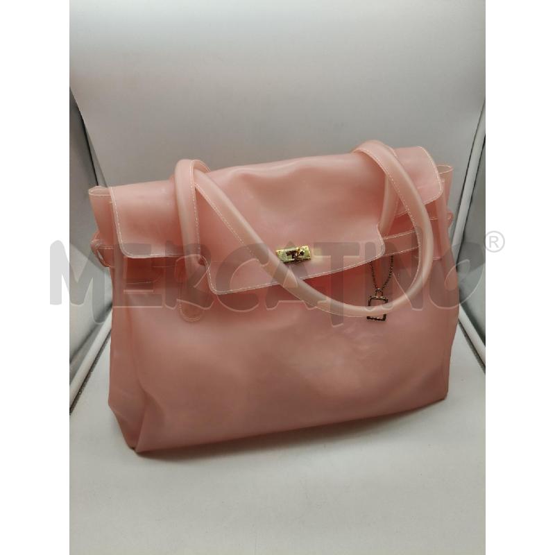 BORSA A MANO NARDINI ROSA GOMMA TRAPEZIO | Mercatino dell'Usato Roma talenti 1