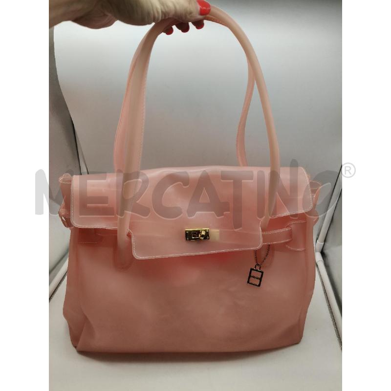 BORSA A MANO NARDINI ROSA GOMMA TRAPEZIO | Mercatino dell'Usato Roma talenti 2