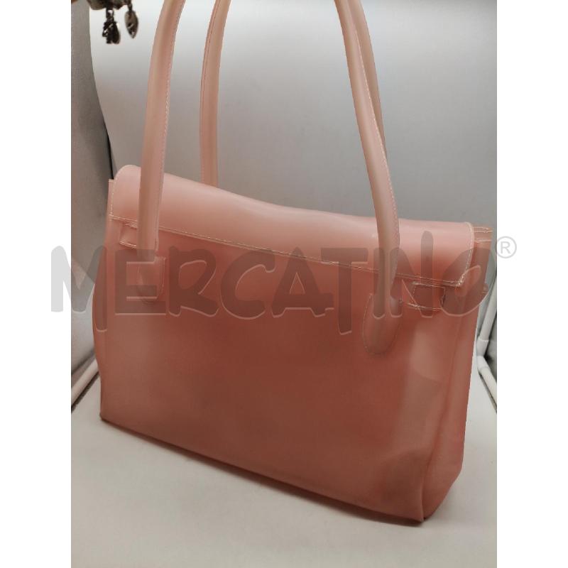 BORSA A MANO NARDINI ROSA GOMMA TRAPEZIO | Mercatino dell'Usato Roma talenti 3