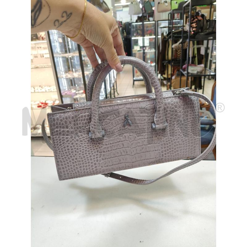 BORSA A MANO PATRIZIA PEPE FLY BAMBY CROCO GRIGIA  | Mercatino dell'Usato Roma talenti 1