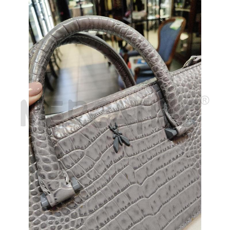 BORSA A MANO PATRIZIA PEPE FLY BAMBY CROCO GRIGIA  | Mercatino dell'Usato Roma talenti 3