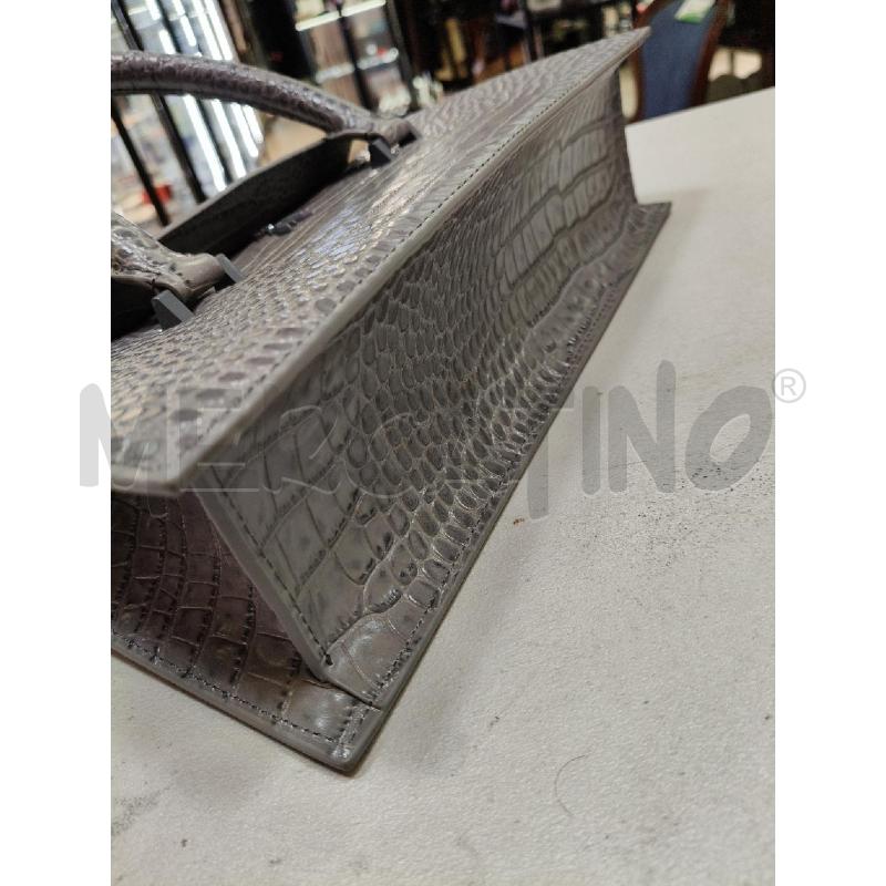 BORSA A MANO PATRIZIA PEPE FLY BAMBY CROCO GRIGIA  | Mercatino dell'Usato Roma talenti 5