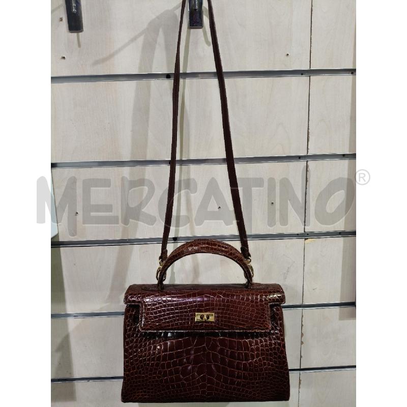 BORSA A MANO TRAP ROBERT'S COCCO COGNAC LUCIDO  | Mercatino dell'Usato Roma talenti 2