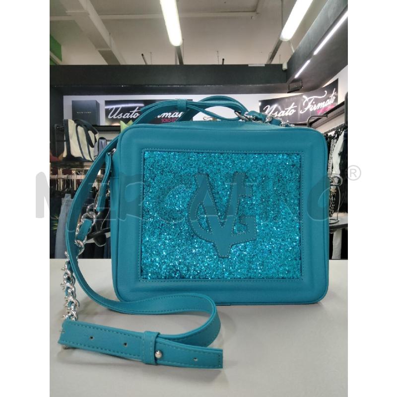 BORSA A MANO VALENTINA GIORGI TURCHESE GLITTER | Mercatino dell'Usato Roma talenti 1