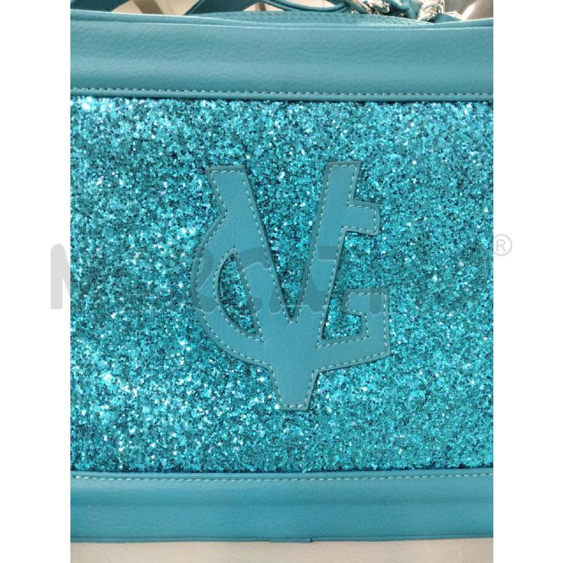 BORSA A MANO VALENTINA GIORGI TURCHESE GLITTER | Mercatino dell'Usato Roma talenti 2