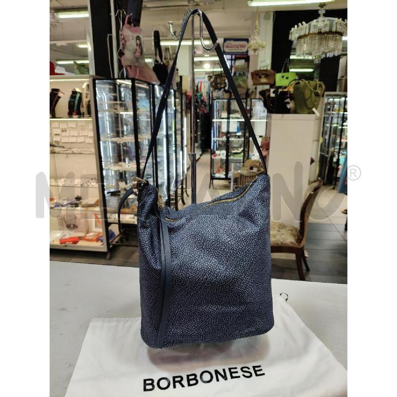 BORSA A SPALLA BORBONESE TAPIRO BLU  | Mercatino dell'Usato Roma talenti 1