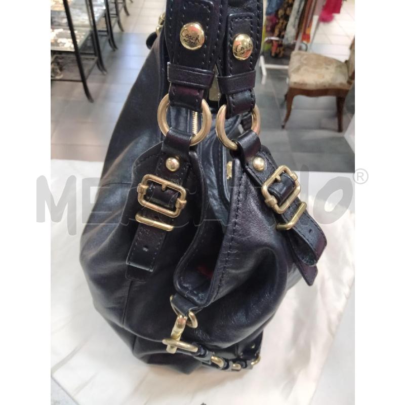 BORSA A SPALLA COACH MAXI HOBO GANCI BRUNITI  | Mercatino dell'Usato Roma talenti 3