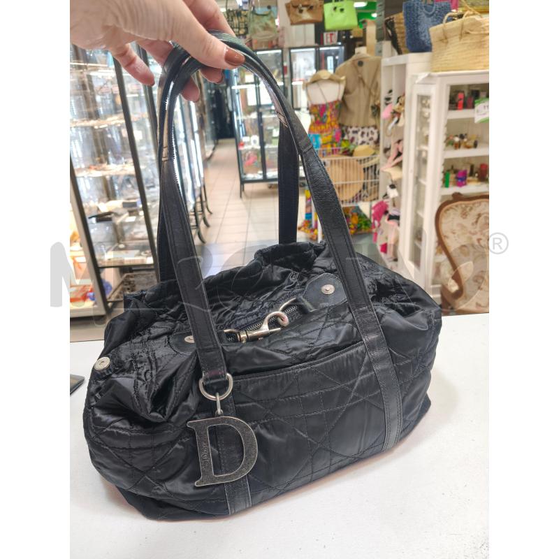 BORSA A SPALLA DIOR SOFT NERO CIONDOLO LOGO  | Mercatino dell'Usato Roma talenti 1