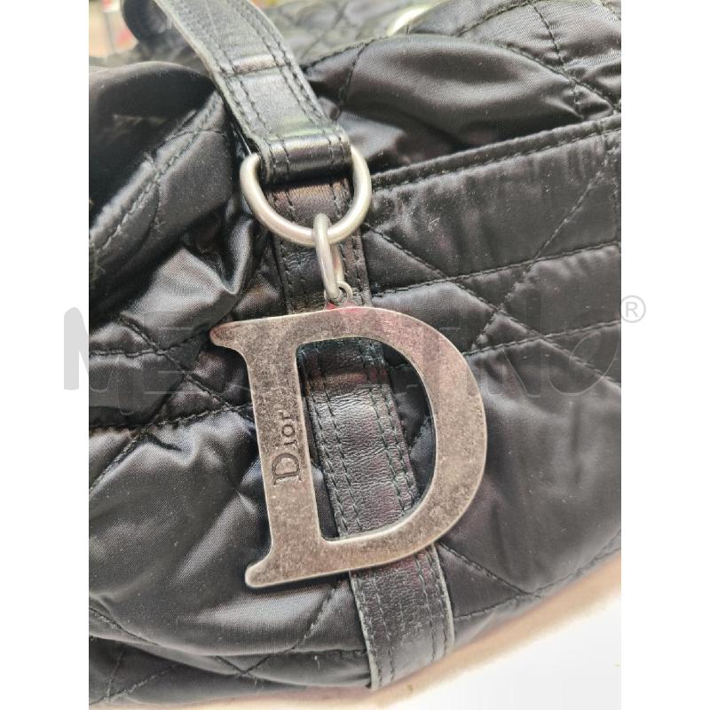 BORSA A SPALLA DIOR SOFT NERO CIONDOLO LOGO  | Mercatino dell'Usato Roma talenti 2