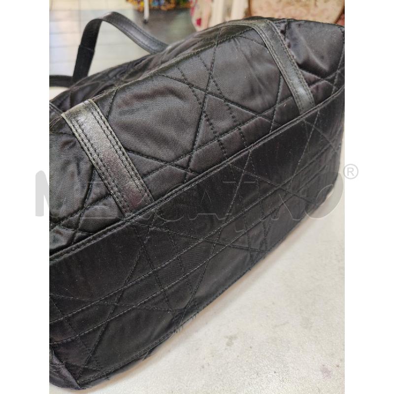 BORSA A SPALLA DIOR SOFT NERO CIONDOLO LOGO  | Mercatino dell'Usato Roma talenti 5