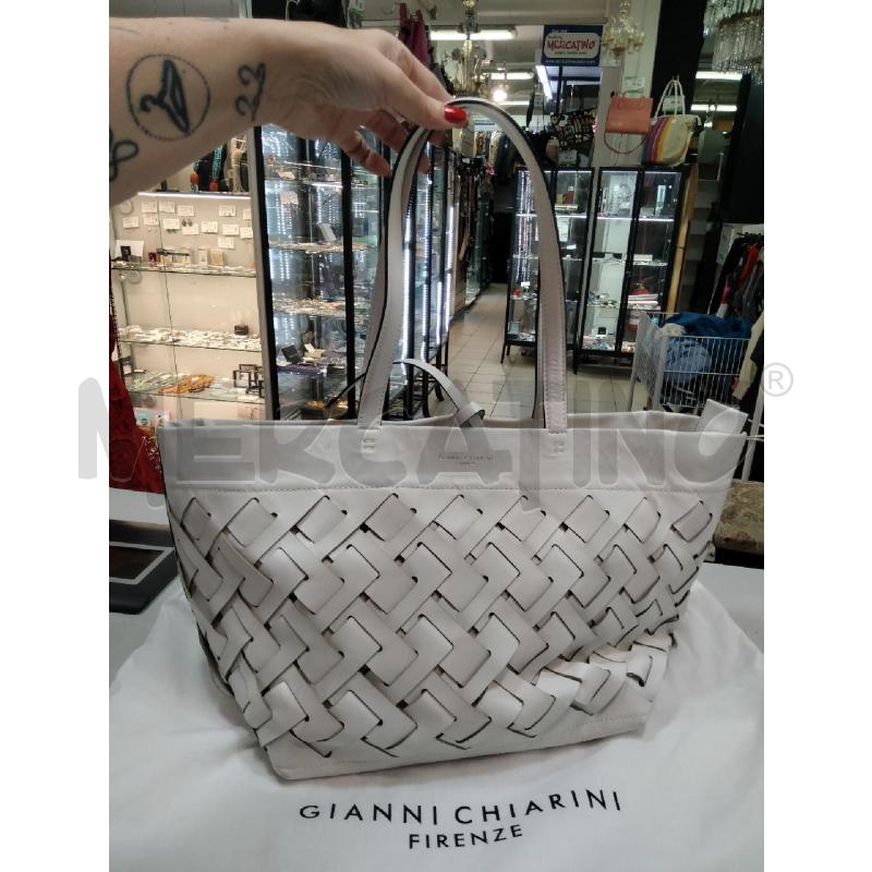 BORSA A SPALLA GIANNI CHIARINI PANNA INTRECCIO | Mercatino dell'Usato Roma talenti 1