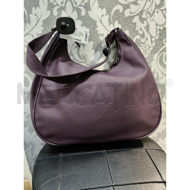 BORSA A SPALLA MEZZALUNA LACOSTE VIOLA | Mercatino dell'Usato Roma talenti 3