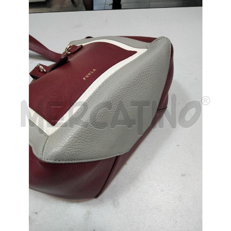 BORSA A SP FURLA SECCHIELLO BORDEAUX GRIGIO CHIUS DOR | Mercatino dell'Usato Roma talenti 5