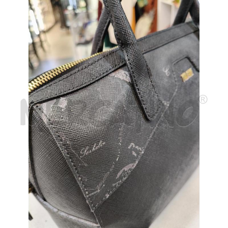 BORSA BAULETTO PRIMA CLASSE NERO INSERTO GEO CON TRAC  | Mercatino dell'Usato Roma talenti 2