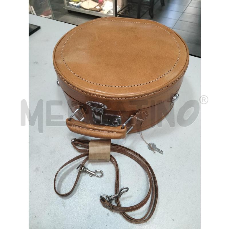 BORSA D PELLE BISC VINT TONDO BAULETTO CON TRAC | Mercatino dell'Usato Roma talenti 1