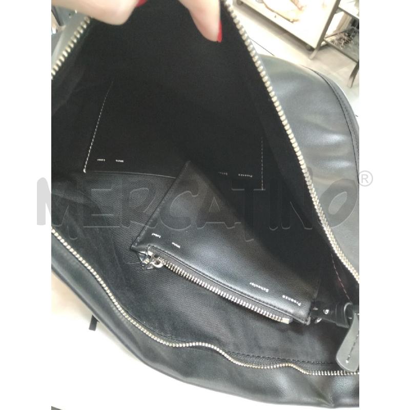 BORSA D PROENZA SCHOULE NERA STONDATA CUCITURA BIANCA | Mercatino dell'Usato Roma talenti 4