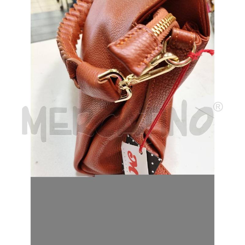 BORSA D SPALLA MELLUSSO TERRACOTTA MANICO TRECCIA | Mercatino dell'Usato Roma talenti 5